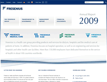 Tablet Screenshot of annualreport2009.fresenius.com